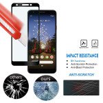 Wholesale Google Pixel 3a Full Tempered Glass Screen Protector Case Friendly (Black Edge)